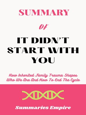 cover image of SUMMARY OF IT DIDN'T START WITH YOU by Mark Wolynn
